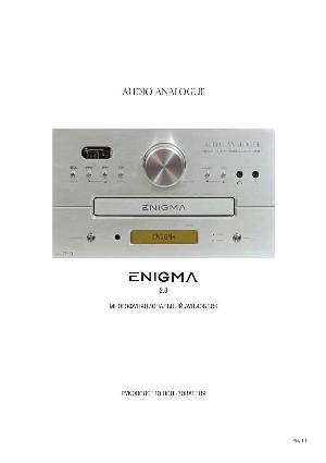 User manual Audio Analogue Enigma  ― Manual-Shop.ru