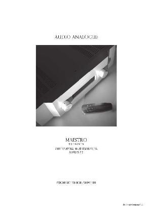 User manual Audio Analogue Maestro Settanta  ― Manual-Shop.ru