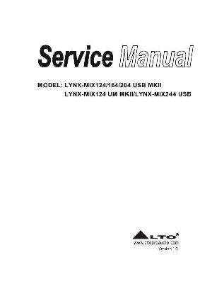 Service manual Alto LYNX-MIX124, 164, 204USB, 124UM, MKII, 244USB ― Manual-Shop.ru