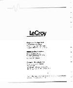 Service manual Lecroy 9300