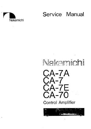Service manual Nakamichi CA-7, CA-7A, CA-7E, CA-70 ― Manual-Shop.ru