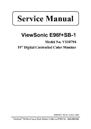 Service manual Viewsonic E96F+SB-1 (VS10794) ― Manual-Shop.ru