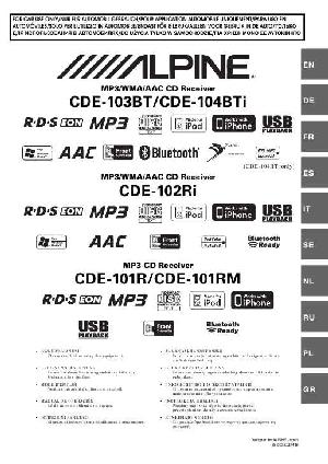 Инструкция Alpine CDE-102Ri  ― Manual-Shop.ru