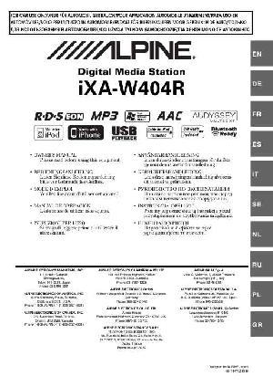 User manual Alpine iXA-W404R  ― Manual-Shop.ru