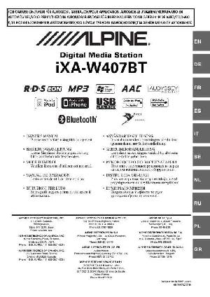 Инструкция Alpine iXA-W407BT  ― Manual-Shop.ru
