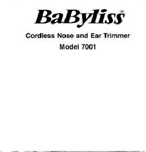 Инструкция Babyliss 7001  ― Manual-Shop.ru