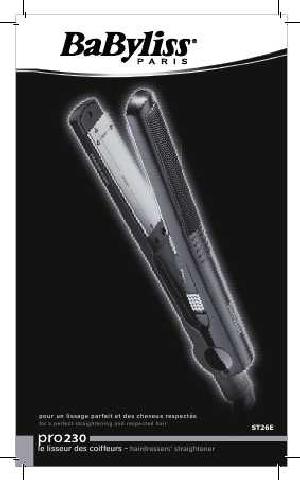 User manual Babyliss ST-26E  ― Manual-Shop.ru