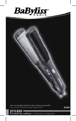 Инструкция Babyliss ST-29E  ― Manual-Shop.ru