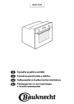 Инструкция Bauknecht BLVE-7103  ― Manual-Shop.ru