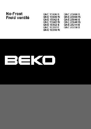 User manual Beko GNE-26250  ― Manual-Shop.ru