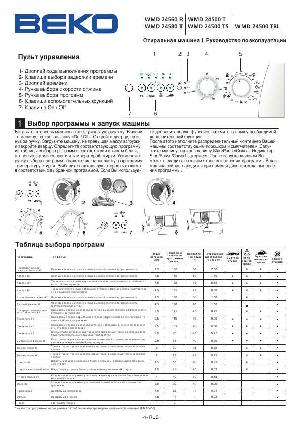 Инструкция Beko WMD-24580R  ― Manual-Shop.ru