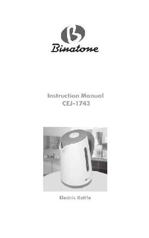 Инструкция Binatone CEJ-1743  ― Manual-Shop.ru