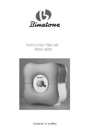 Инструкция Binatone HUM-4600  ― Manual-Shop.ru