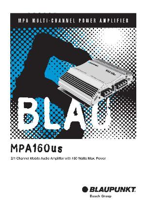 Инструкция Blaupunkt MPA-160  ― Manual-Shop.ru