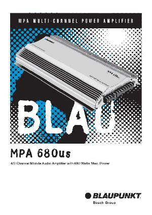 Инструкция Blaupunkt MPA-680  ― Manual-Shop.ru