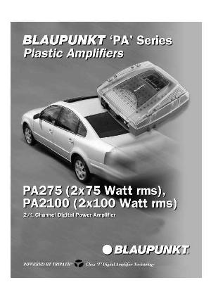 Инструкция Blaupunkt PA-275  ― Manual-Shop.ru