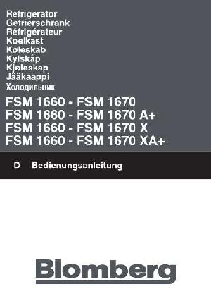 User manual Blomberg FSM-1670XA+  ― Manual-Shop.ru