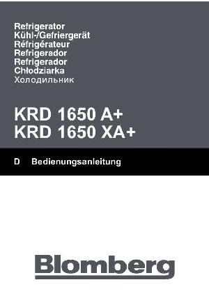 Инструкция Blomberg KRD-1650A+  ― Manual-Shop.ru