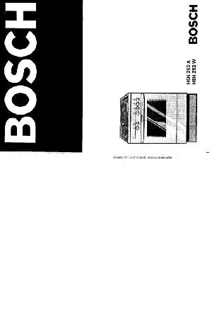Инструкция BOSCH HSN-252  ― Manual-Shop.ru