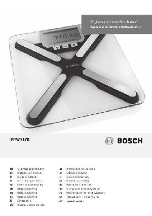 Инструкция BOSCH PPW-7170  ― Manual-Shop.ru