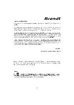 Инструкция BRANDT WTD-6084SF 