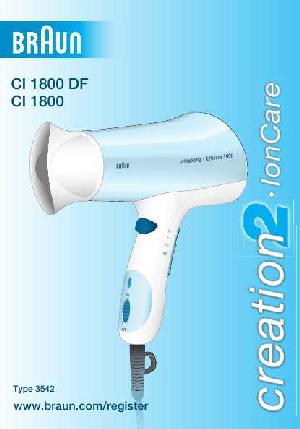 Инструкция Braun CI-1800 DF  ― Manual-Shop.ru