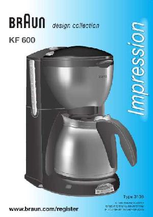 Инструкция Braun KF-600  ― Manual-Shop.ru