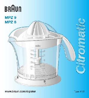 User manual Braun MPZ-9  ― Manual-Shop.ru