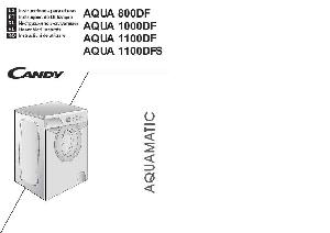 Инструкция Candy Aqua 800DF  ― Manual-Shop.ru