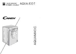 User manual Candy Aquamatic 800T  ― Manual-Shop.ru