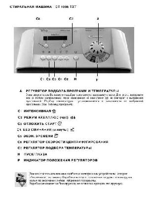 Инструкция Candy CT-1096TXT  ― Manual-Shop.ru