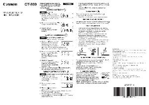 Инструкция Canon CT-800  ― Manual-Shop.ru