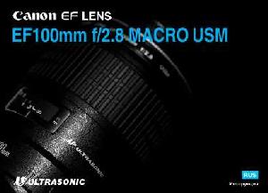 User manual Canon EF 100 mm F2.8 Macro USM  ― Manual-Shop.ru