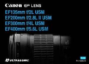 Инструкция Canon EF 135 mm F2L USM  ― Manual-Shop.ru