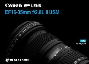 Инструкция Canon EF 16-35 mm F2.8L II USM  ― Manual-Shop.ru