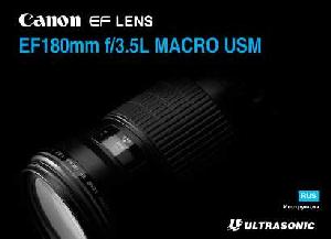 Инструкция Canon EF 180 mm F3.5L Macro USM  ― Manual-Shop.ru