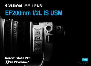 Инструкция Canon EF 200 mm F2L IS USM  ― Manual-Shop.ru