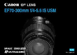 Инструкция Canon EF 70-300 mm F4-5.6 IS USM  ― Manual-Shop.ru
