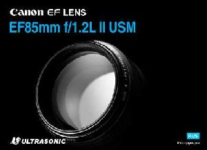 Инструкция Canon EF 85 mm F1.2L II USM  ― Manual-Shop.ru