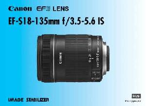 Инструкция Canon EF-S18-135 mm F3.5-5.6 IS  ― Manual-Shop.ru