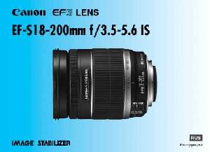 User manual Canon EF-S18-200 mm F3.5-5.6 IS  ― Manual-Shop.ru