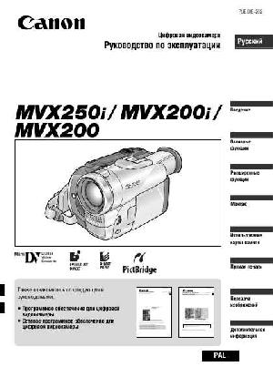User manual Canon MVX-250i  ― Manual-Shop.ru
