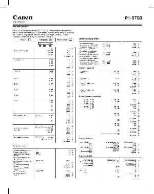 Инструкция Canon P1 DTSII  ― Manual-Shop.ru