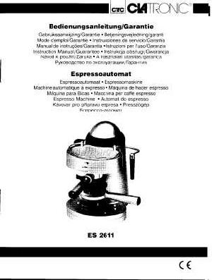 Инструкция Clatronic ES-2611  ― Manual-Shop.ru