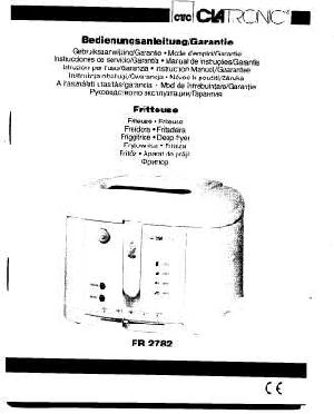 User manual Clatronic FR-2782  ― Manual-Shop.ru