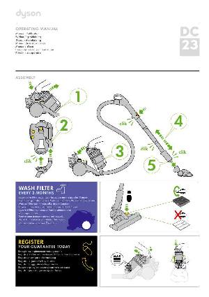 Инструкция Dyson DC-23 Motorhead  ― Manual-Shop.ru