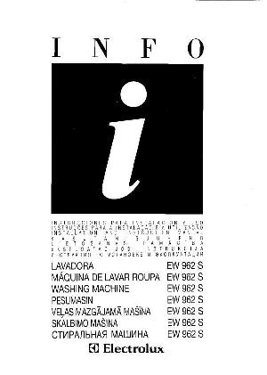 User manual Electrolux EW-962S  ― Manual-Shop.ru