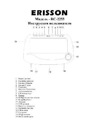 User manual ERISSON RC-2255  ― Manual-Shop.ru