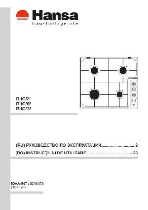 Инструкция Hansa BHGI-33110020  ― Manual-Shop.ru