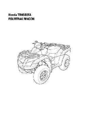 Инструкция Honda TRX680FA  ― Manual-Shop.ru